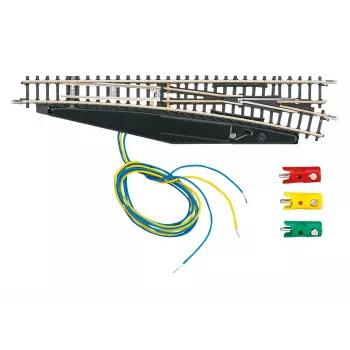 Märklin 8563 elektrisk högerväxel, spår Z, Mini-Club, svart/gul