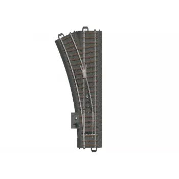 Märklin H0 C-räls vänsterväxel 188,3 mm med integrerad bädd, 24,3° 24611