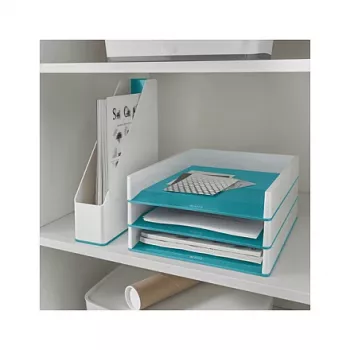 LEITZ WOW Duo Colour brevkorg A4 isblå/vit 5361-10-51