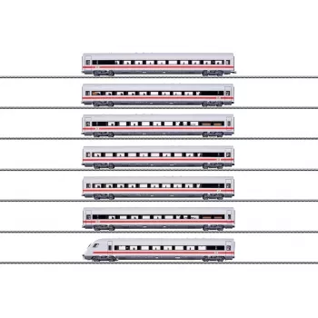 Märklin 042930 H0 ICE höghastighetstågvagnsset med 7 vagnar, DB AG, skala 1:87