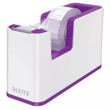 LEITZ WOW Duo Colour bordsavrivare, violett/vit, tyngd bas, metallblad, inklusive tejp 5364-10-62