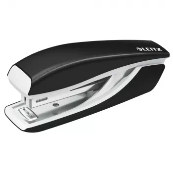 LEITZ Nexxt WOW mini-häftapparat, kapacitet 10 blad, 50 mm iläggningsdjup, toppladdningsmekanism, svart (5528-10-95)