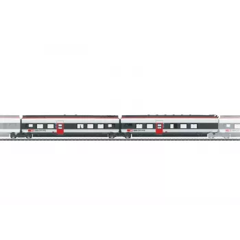 Märklin 043452 H0 kompletteringsvagnsset 2 för Giruno SBB, 2 mellanvagnar, epok VI