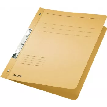 LEITZ arkivmapp med slitsmekanism, DIN A4, manillakartong, chamois, 250 g/m², kapacitet 170 blad, 80 mm mekanism, 50-pack (3746-00-11)