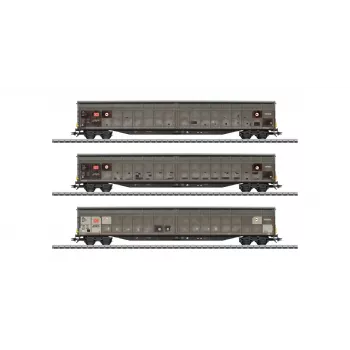 Märklin 48067 H0 3-delat skjutväggsvagnsset DB AG