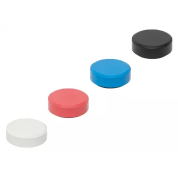 MAULpro Recycling runda magneter, 29 mm x 11 mm, 20-delat sortiment (vit, röd, blå, svart) 6177399