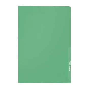 Leitz A4 dokumentfickor, 0,13 mm PP, grön, 100-pack 40000055