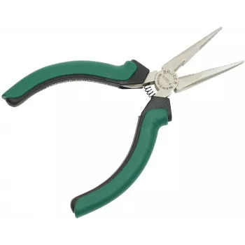 BRÜDER MANNESMANN GREEN LINE spetstång, 125 mm, rak, verktygsstål, grönt/svart handtag M 1070-4