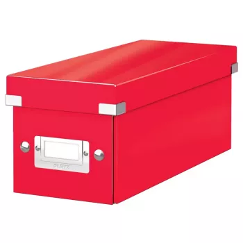 Leitz Click & Store WOW CD/DVD-förvaringslåda 160 skivor röd kartong (60410026)