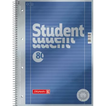 BRUNNEN Premium Student College-block A4 linjerat med marginal, 5-pack 1067127