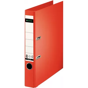 LEITZ 180° arkivmapp A4 50 mm ljusröd kartong 1008-00-20
