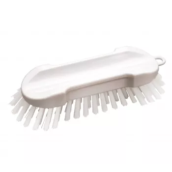 HAUG BÜRSTEN 8830 rengöringsborste, vit/transparent, polypropenkropp, polyesterborst, medelhård, autoklaverbar, godkänd för livsmedelskontakt