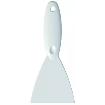 Haug Bürsten köksspatel 110 mm rostfritt stål med vitt handtag (8923)