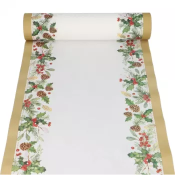 PAPSTAR bordslöpare mistel och tallkottar 37231 flerfärgad 40 cm x 24 m