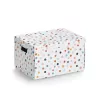 Zeller Dots förvaringslåda vit med prickar 25 x 35 x 20 cm 14475