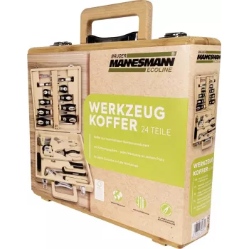 BRÜDER MANNESMANN MAN 29001 24-delat verktygsset i bambuetui M29001