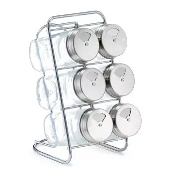 Zeller 19638 kryddställ-set, 7 delar, glas/rostfritt stål