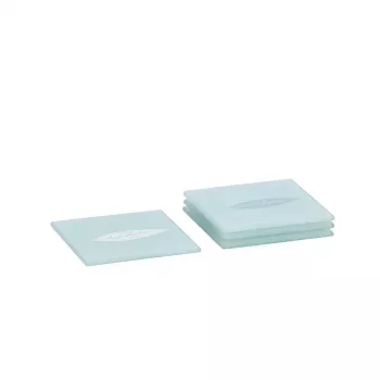 Zeller 26232 glasunderläggsset, 4 st, glas, transparent