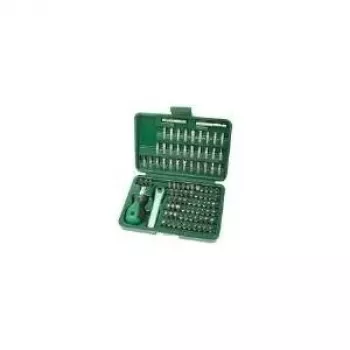 BRÜDER MANNESMANN 99-delat säkerhetsbitset, 95 kromvanadinbits, 1/4 inch sexkant, magnetisk hållare, organizeretui 29899