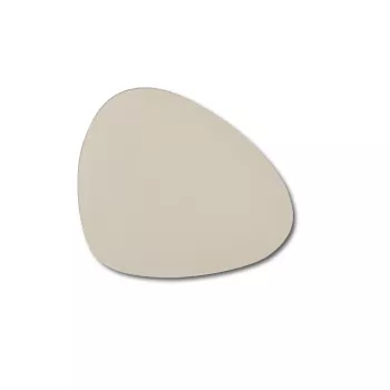 Zeller 27057 glasunderläggsset, 6 delar, konstläder, 12 x 10 cm, beige
