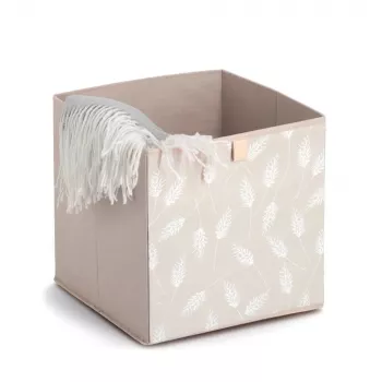 Zeller Pampasgras förvaringslåda beige 32 x 32 x 32 cm 14538