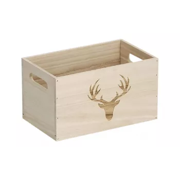 Zeller Hirsch förvaringslåda natur 25 x 15 x 14 cm (15220)