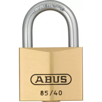 ABUS 85/40 mässingshänglås med härdad stålbøgel, 40 mm, lika låsning, 2 nycklar 806308