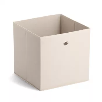 ZELLER förvaringslåda i nonwoven beige 27L hopfällbar kub 14111