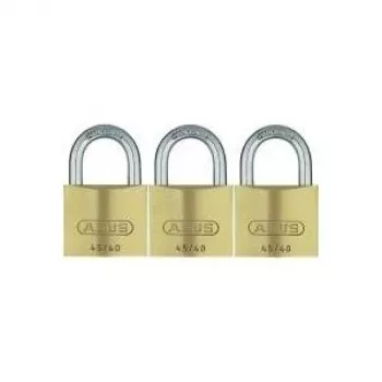 ABUS 82 Series mässingshänglås-set, lika låsning, 45 mm kapsel, 3-pack 11825 8