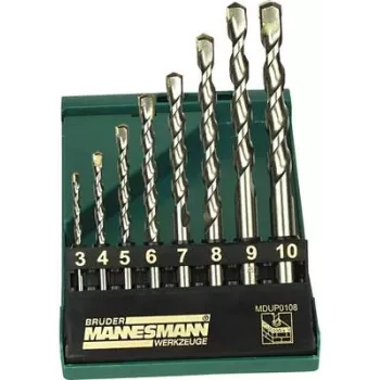 Brüder Mannesmann M54309 stenborrset, 5 delar, 4-10 mm, hårdmetallbestyckat, DIN 8039
