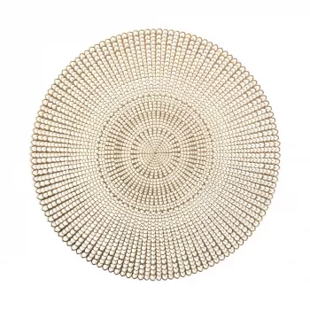 Zeller 6-delat guldigt platset med urtag | 45 x 30 cm | PVC 27003