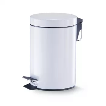 Zeller pedalsoptunna 3 L, vit (18208)