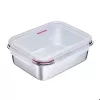 Westmark Click & Close förvaringsburk för livsmedel 2,25 L rektangulär silverlock transparent SAN lufttät läcksäker BPA-fri 23692270