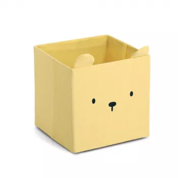 Zeller Bear förvaringslåda gul 28 x 28 x 28 cm 14491