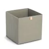 Zeller khaki tygförvaringslåda 32x32x32 cm hopfällbar kub-organizer 14540