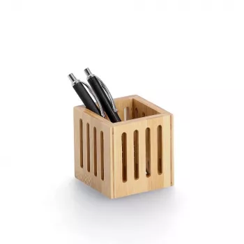 Zeller pennställ bambu brun 8x8x8 cm 15201