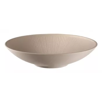 APS NERO djup tallrik 300 mm sand melamin, stapelbar, diskmaskinssäker, värmetålig (1 st) 85415