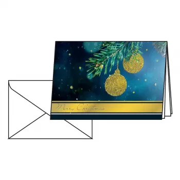 Sigel DS065 julkort Golden Glitter med kuvert, DIN A6, 10 st