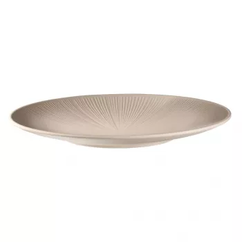 APS NERO flat mattallrik 330 mm sand melamin stapelbar diskmaskinssäker värmetålig (85405)