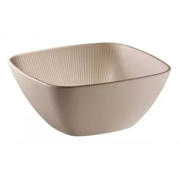 APS NERO fyrkantig serveringsbricka 250 x 250 mm sand melamin stapelbar diskmaskinssäker värmetålig 85417