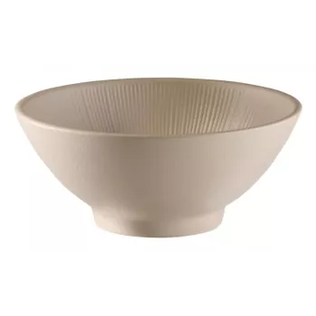 APS NERO rund melamin serveringsskål, 190 mm, sand, stapelbar, diskmaskinssäker 85412