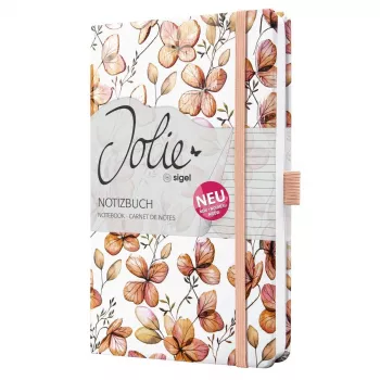 SIGEL Jolie Clover Blush A5 linjerad anteckningsbok, hårt omslag, 174 sidor, aprikos/korall/röd JN363