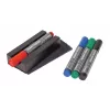 SIGEL BA151 whiteboard-tillbehörsset, 4 torrtorkade markörer, magnetiskt suddgummi, magnetisk markörhållare, rengöringsspray 50 ml, 10 rengöringsdukar, svart