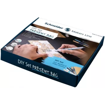 Schneider DIY presentpåsar set, naturkraftpapper, 10 påsar med etiketter, klistermärken och band, 80 x 180 x 220 mm ML85060903