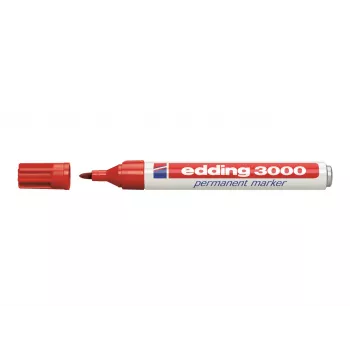 Edding 3000 permanentmarker-set 4-3000-4-1999, svart/röd/blå/grön, vattenfast 79628