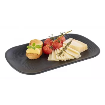 APS NERO GN 1/4 serveringsfat, melamin, svart, 265 x 162 x 25 mm 85281