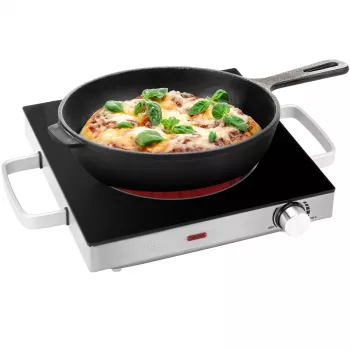 ProfiCook PC-EKP 1210 infraröd enkelkokplatta, rostfritt stål 501210