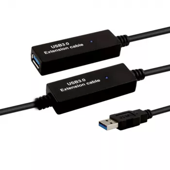 E+P USB 3.0 aktiv förlängningskabel 10 m svart CC380/10 874110