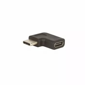 E+P CC377 USB-C vinkeladapter 270° U-form USB-C kontakt till USB-C uttag 10Gbps 100W PD 4K60Hz svart