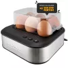 ProfiCook PC-EK 1276 äggkokare för upp till 6 ägg med röstutmatning, rostfritt stål / svart 501276